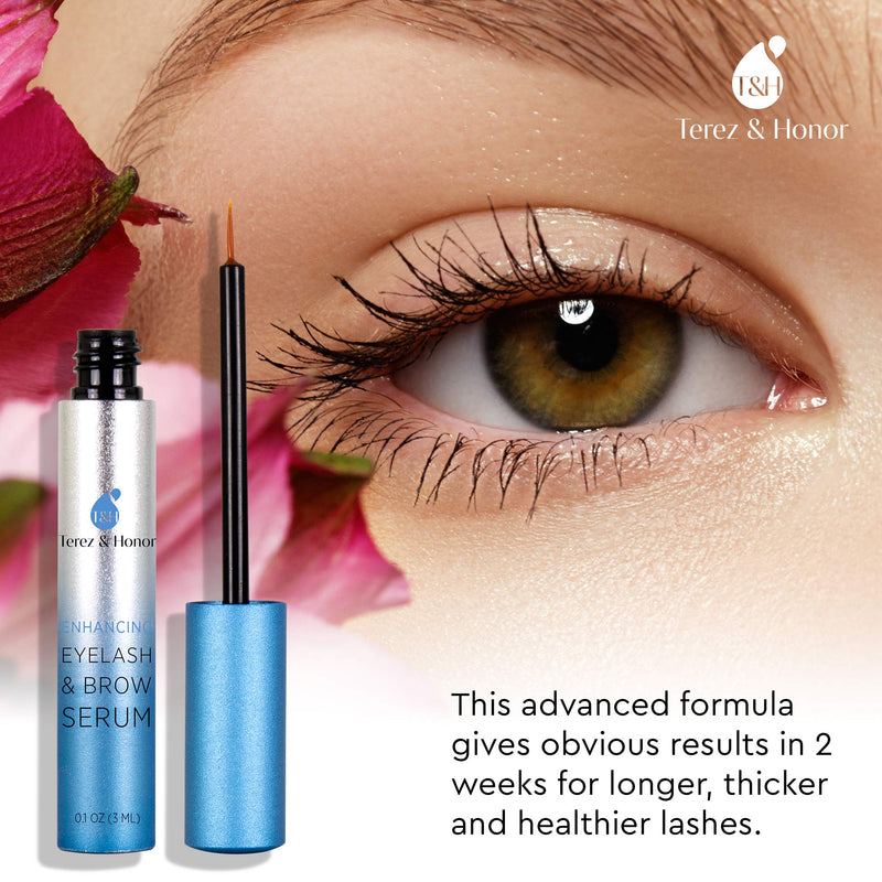 Natural Eyelash Growth Serum and Brow Enhancer to Grow Thicker, Longer Lashes for Long, Luscious Lashes and Eyebrows[3ml] - BeesActive Australia