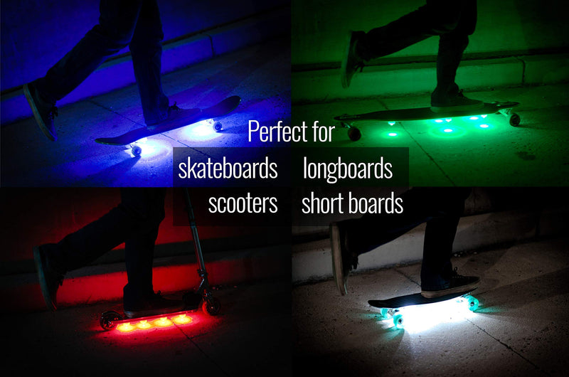 Board Blazers LED Skateboard Lights Underglow - Ideal Skateboard Gift & Skateboard Accessory. Perfect LED Longboard Light or Scooter Light Blazing Blue - BeesActive Australia