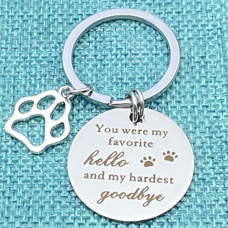 Dog Cat Memorial Gifts Remembrance Keychain Jewelry for Dog Cat Lover Family Loss of Pet Sympathy Condolences Gifts in Memory of Beloved Dog or Cat Pet Lover Owner Puppy Parent Pet Keepsake Key Ring - BeesActive Australia