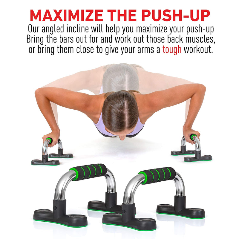 Mazzello Steel Push Up Handles for Floor - Push Up Stands Strength Training - Lightweight 1.3 lbs - Non-Slip Floor Exercise Equipment for Men and Women - Push up Bars to Take Anywhere - BeesActive Australia