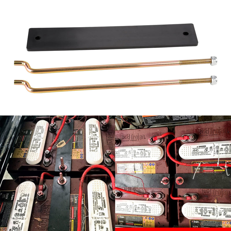 10L0L Golf Cart Battery Hold Down Plate and Rod Kit for Club Car DS & Carryall Electric Golf Carts 1998-2005 OEM# 101090801,1013683 3 - BeesActive Australia