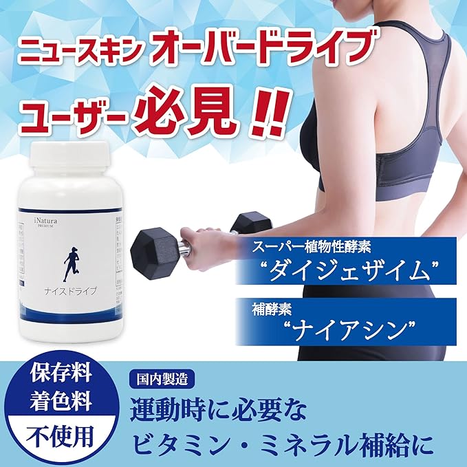 Nice Drive Eye Natura Premium 657 mg x 120 Capsules (Vitamins, Minerals, Enzymes, Digesyme, Niacin Supplement, Made in Japan) - BeesActive Australia