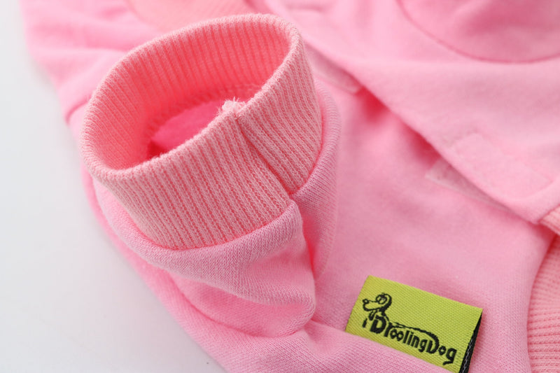 DroolingDog Dog Princess Shirts Pet Dog Clothes Dog Hoodie for Small Dogs Large (8.8lb-13.2lb) Pink - BeesActive Australia