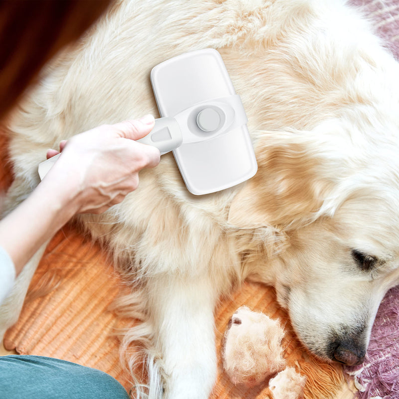 Crala Self Cleaning Slicker Brush, Dog & Cat Grooming Shedding Tool for Short and Long Haired - Gently Removes Loose Undercoat, Mats and Tangled Haired - BeesActive Australia