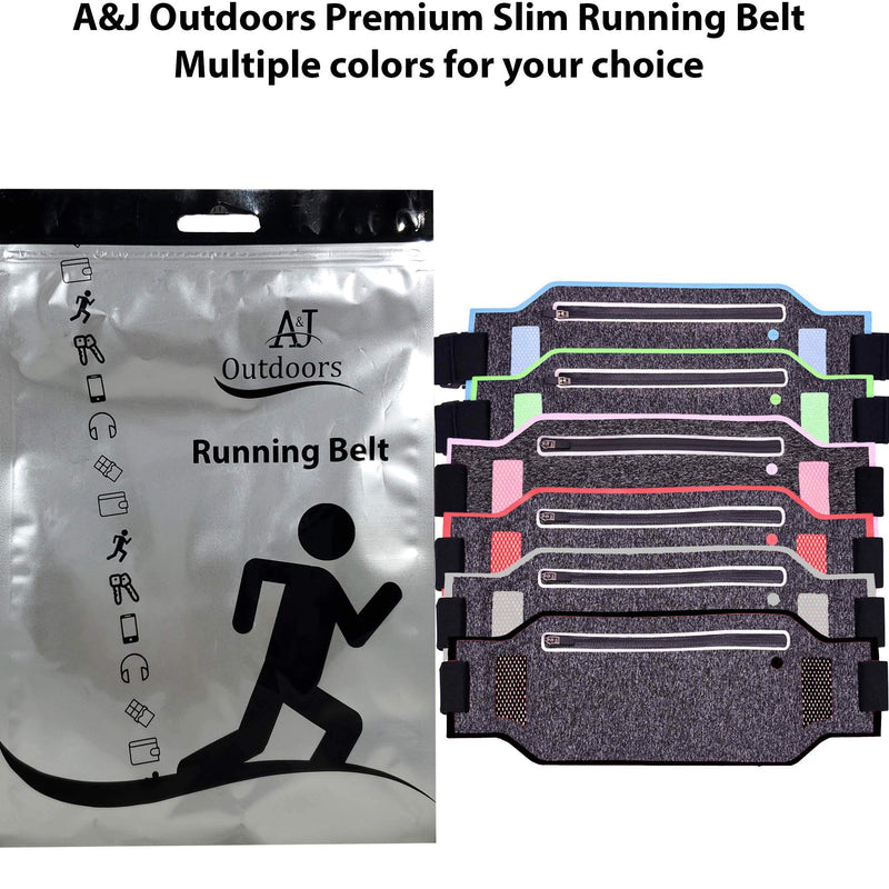 ANJ Outdoors Super Slim Water Resistant Money Belt, Running Belt for Women and Men, Expandable Phone Belt to Hold Cell Phones, Cards, and Money. Ideal Waist Bag Waist Pack for Travel, Sports and Yoga Silver - BeesActive Australia