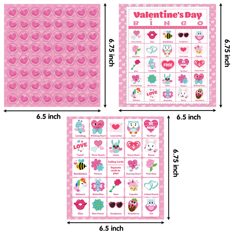 JOYIN 56 Players Valentines Day Bingo Cards (5x5) for Kids School Classroom Exchange Gift Rewards, Valentine’s Fun Party Favor Games, Indoor Family Activities. - BeesActive Australia