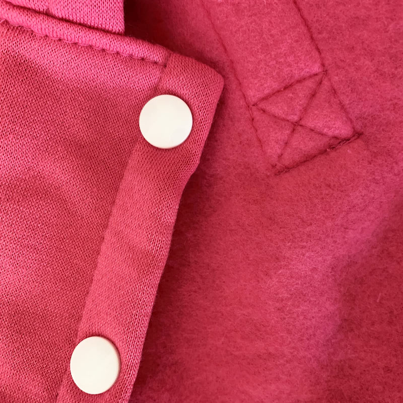Izefia Dog Hoodie Dog Hoodies with Pocket Clothes 4 Legs Jumpsuit Fleece Sweater Winter Sweat Shirt Warm Cotton Dog Hoodie for Small Dog Medium Large Dog Cat Magenta - BeesActive Australia