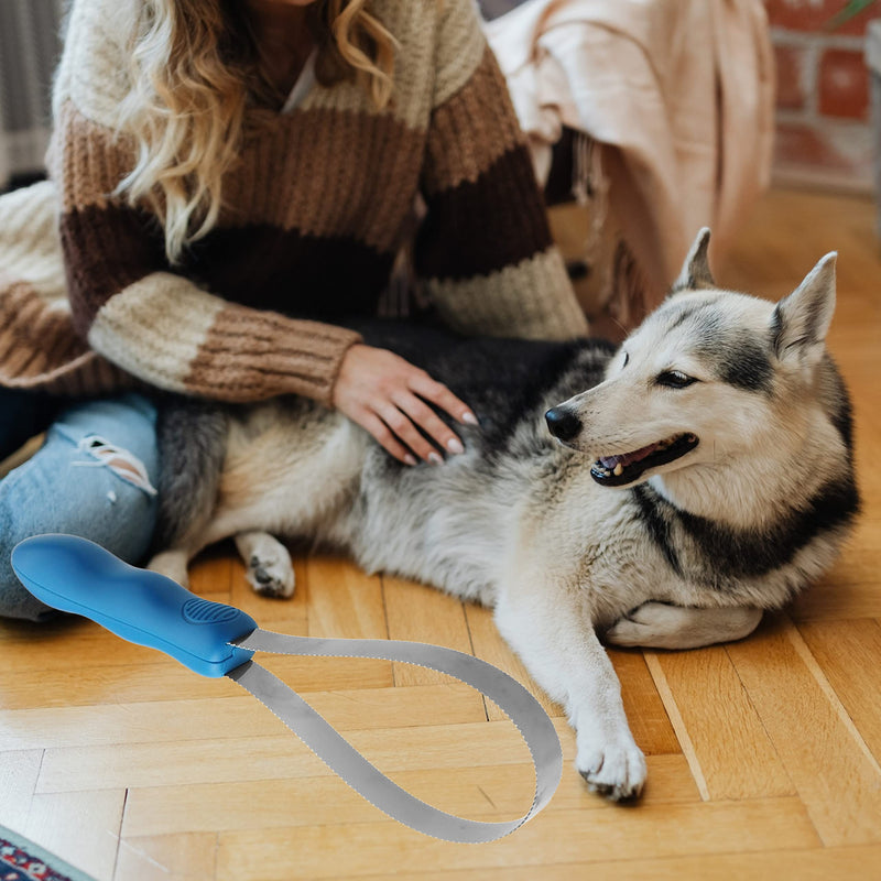 FNOBWE Dog Brush Shedding Blade Dual-Sided Stainless Steel Deshedding Tool Dog Grooming Supplies, 1Pack - BeesActive Australia