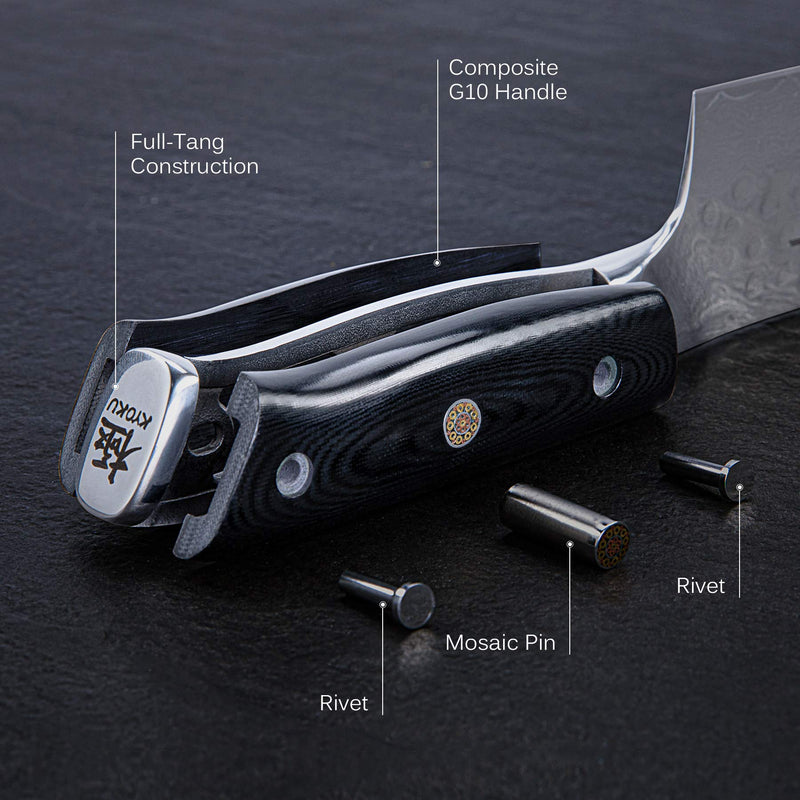 KYOKU Serrated Bread Knife - 8" - Shogun Series - Japanese VG10 Steel Core Damascus Blade - with Sheath & Case - BeesActive Australia