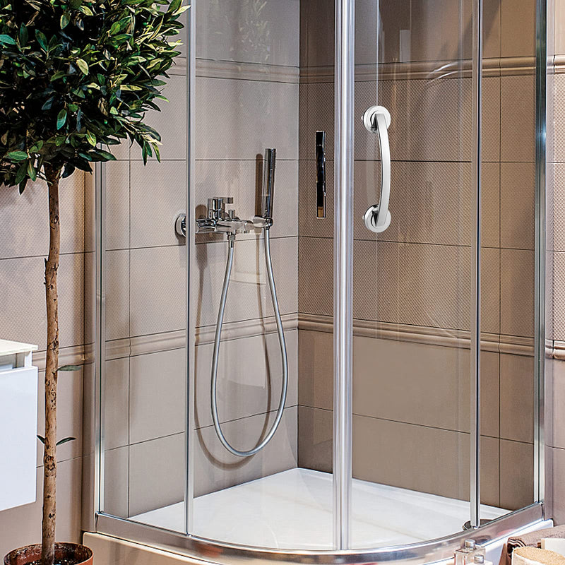 DOITOOL Suction Bath Grab Bar, Bathroom Balance Bar, Bathroom Suction Shower Handle Grab Bar, Safety Hand Rail Support Bar for Tub, Handicap, Elderly, Kid, Injury, Senior Assist Bath Handle (Silver) Silver - BeesActive Australia