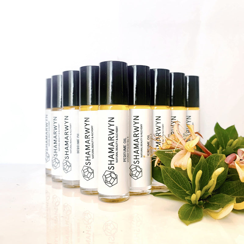 Honeysuckle Perfume Oil, Natural Organic Botanical, Pure Essential Oil Blend Roll-On by Shamarwyn - BeesActive Australia