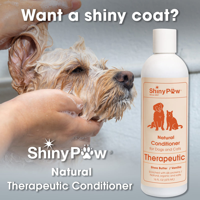Dog Conditioner - Shea Butter & Vanilla Conditioner for Dogs - All Natural Dog Moisturizer for Dry Skin Made in The USA by ShinyPaw - BeesActive Australia