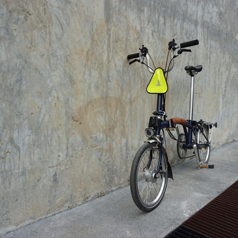 Vincita Reflective Yield Symbol with Velcro Strap - High Visibility for Safety at Night - Safety Reflector for Bike Rack, Backpack, Car Rack - Bicycle Reflective Accessories Yellow - BeesActive Australia