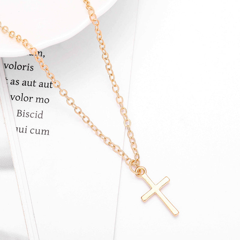 Ronglia Boho Jesus Pendant Necklaces Jesu Choker Necklace Chain for Women and Girls (Gold) Gold - BeesActive Australia