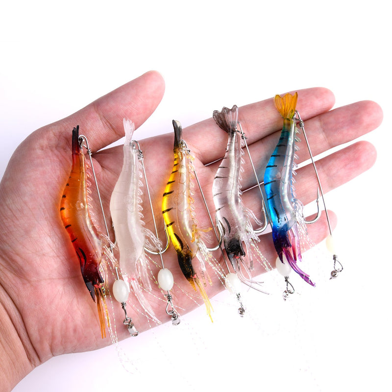 [AUSTRALIA] - Goture Soft Lures Shrimp Bait Set, Freshwater/Saltwater, Trout Bass Salmon 3.54in/0.21oz 15Piece 