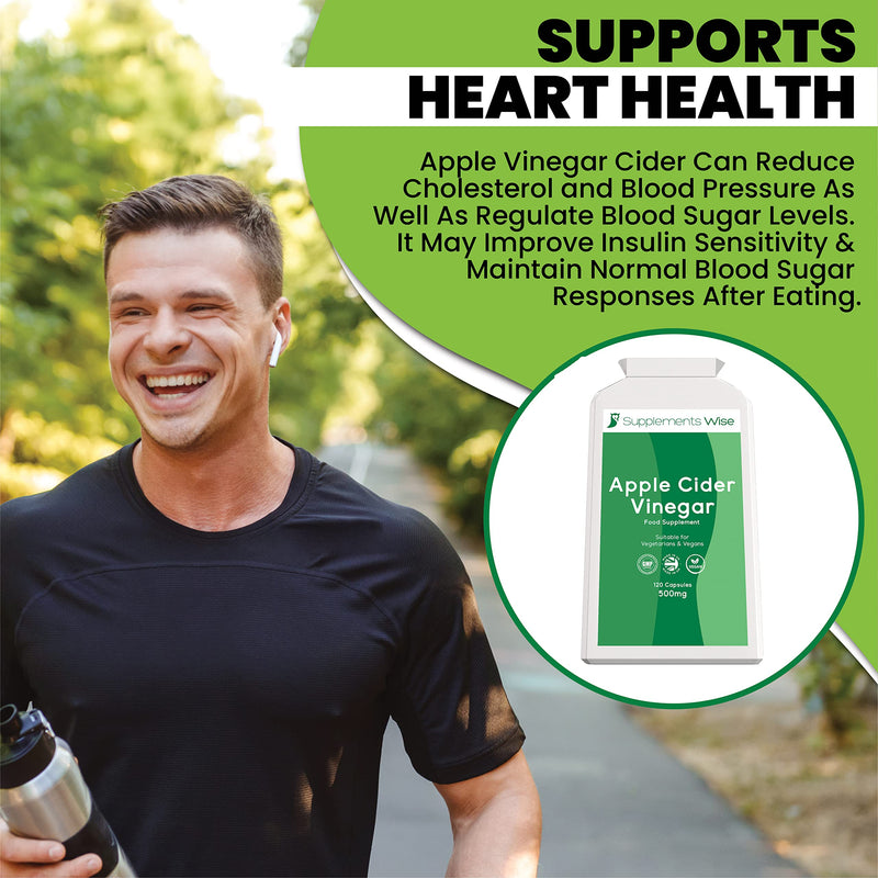Apple Cider Vinegar Capsules - 120 x 500mg - High Strength ACV - Candida, Thrush and Yeast Infection Treatment - Water Retention Tablets - 1000mg Apple Cider Vinegar Tablets Daily - BeesActive Australia