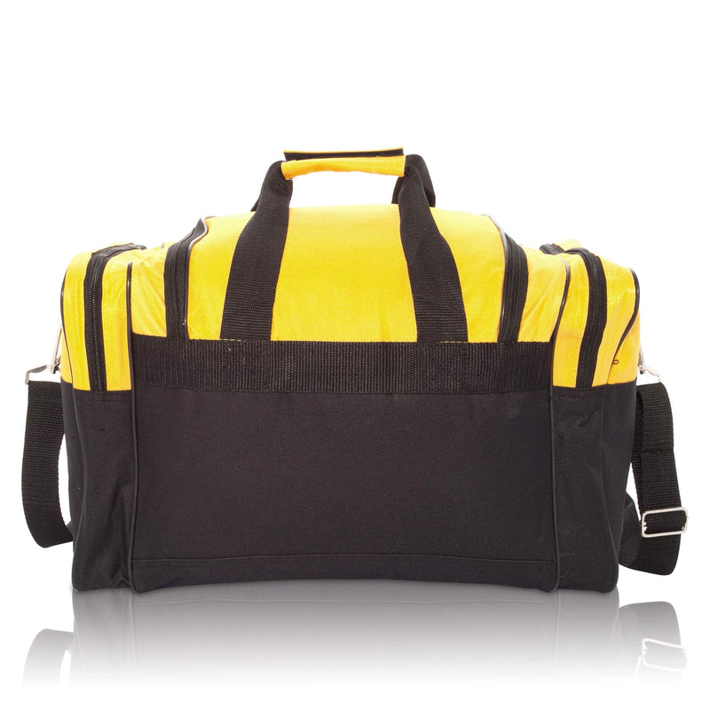 DALIX 17" Blank Duffle Bag Duffel Bag Travel Size Sports Durable Gym Bag Gold - BeesActive Australia