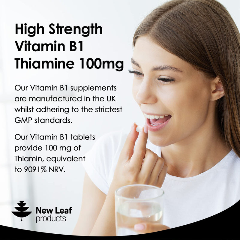 Vitamin B1 Thiamine Supplement 100mg (4 Months Value Supply) Thiamine Vitamin B1 High Strength � Heart Health, Healthy Nervous System, Immune Health, Energy Release Vegan, Gluten-Free, UK,120 Tablets - BeesActive Australia