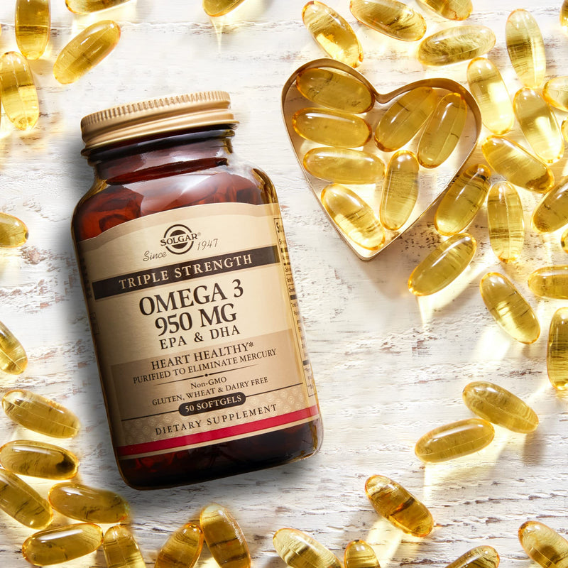 Solgar Triple Strength Omega 3 - Supports Brain & Eyes - Heart Health Friendly - Fish Oil - 100 Softgels Unflavoured 100 Count (Pack of 1) - BeesActive Australia
