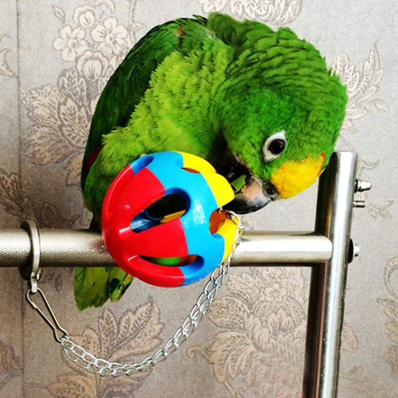 Mrli Pet Bird Swing Toys,Parrot Cage Toys Set Colorful Wood Bells and Wooden Hammock Perch for Budgie Lovebirds Conures Small Parakeet - BeesActive Australia