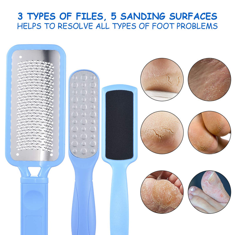 NuLink 6Pcs Colossal Foot Rasp Scrubber File For Callus Remover Dead Skin Double Sided Pedicure Foot Care Tool - BeesActive Australia