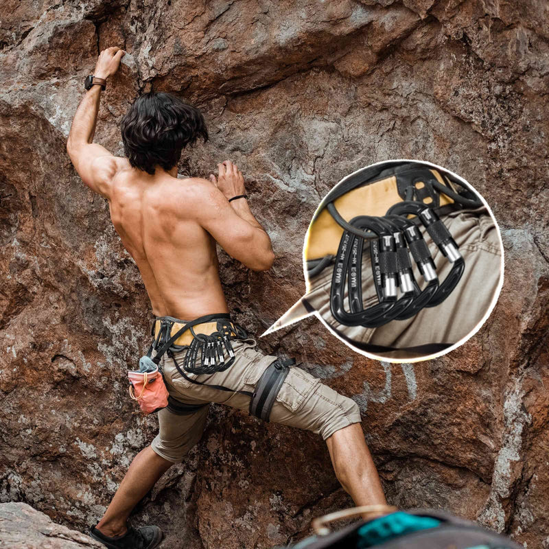 Certified 25KN Auto Locking Climbing Carabiner Clips Obtained UIAA certificationTwist Lock and Heavy Duty Carabiners for Rock Climbing Gear,Camping,Climbing Equipment 4PCS-25KN - BeesActive Australia