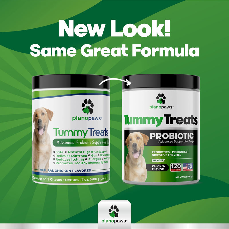 Tummy Treats - Probiotics for Dogs - All Natural Dog Probiotics and Digestive Enzymes - Allergy Relief for Dogs - 120 Dog Breath Treats - Dog Allergy Chews - Fiber for Dogs - Safe Dog Breath Freshener - BeesActive Australia