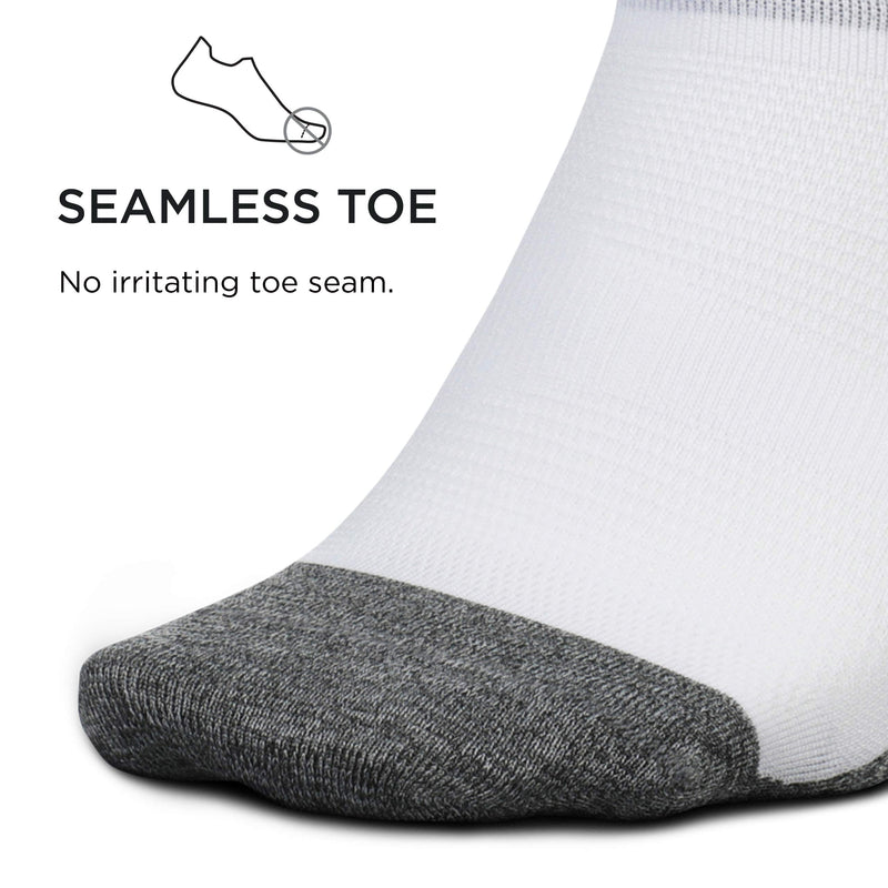 [AUSTRALIA] - Feetures Elite Ultra Light No Show Tab Sock Solid Large White 