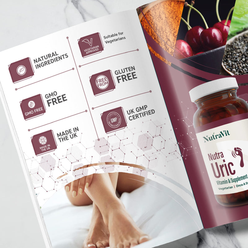NUTRA URIC - 4000mg Montmorency Cherry| Ultra High Strength - 30 Cherry Tablets| Uric Acid Tablets/Supplement by NutraVit - BeesActive Australia