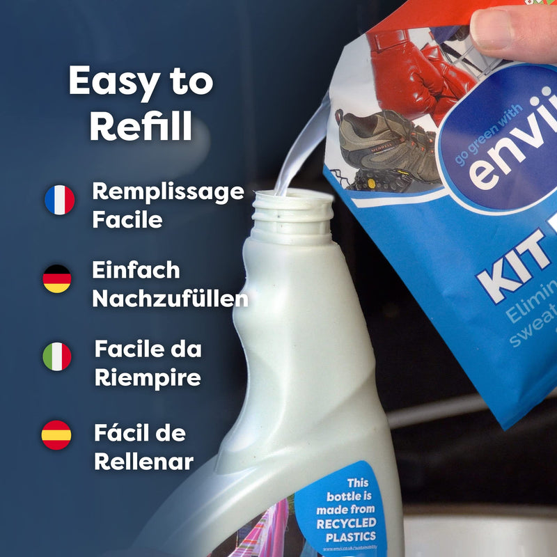 envii Kit Fresh - Probiotic Odour Removal Deodorizer For Sports Equipment - Shoe Deodoriser Spray Cleaner & Freshener (Refill) - BeesActive Australia