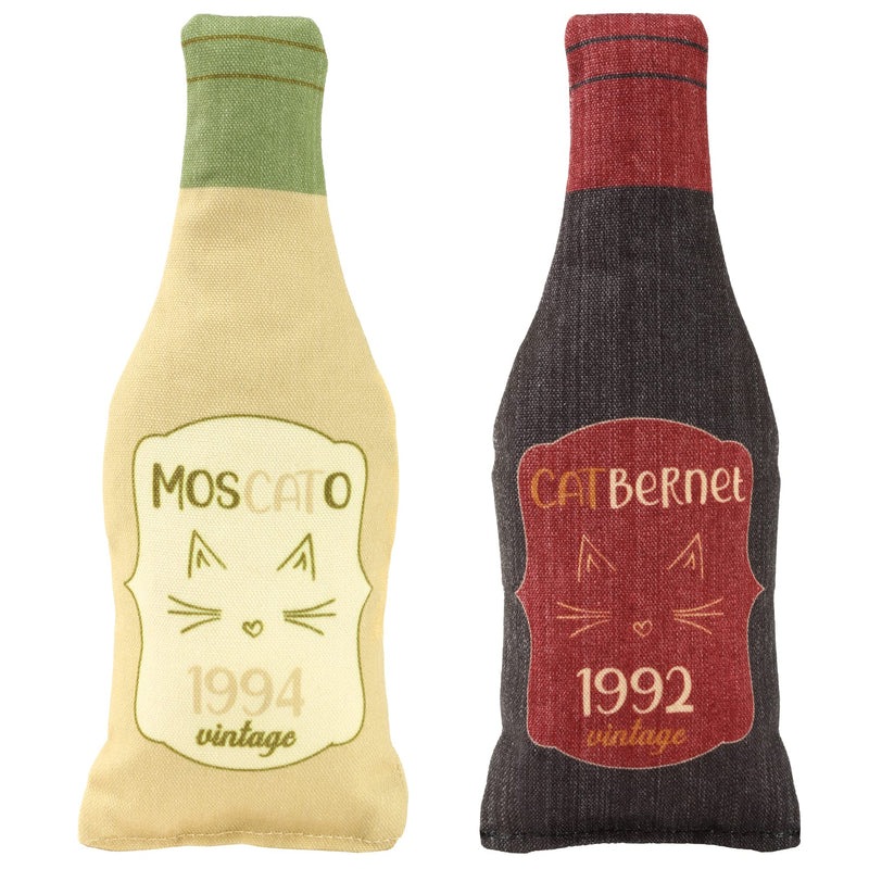 Wine Bottle Catnip Toys for Cats and Kittens Plush Wine Bottle - Funny Cat Toy Moscato and CATbernet - Cat Nip Toy for Wine Drinking Cat Moms and Dads - BeesActive Australia