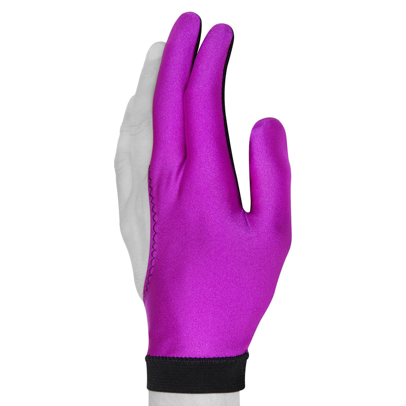 Billiard Pool Cue Glove by Fortuna - Classic Two-Colored - for Left Hand - Purple/Black - BeesActive Australia