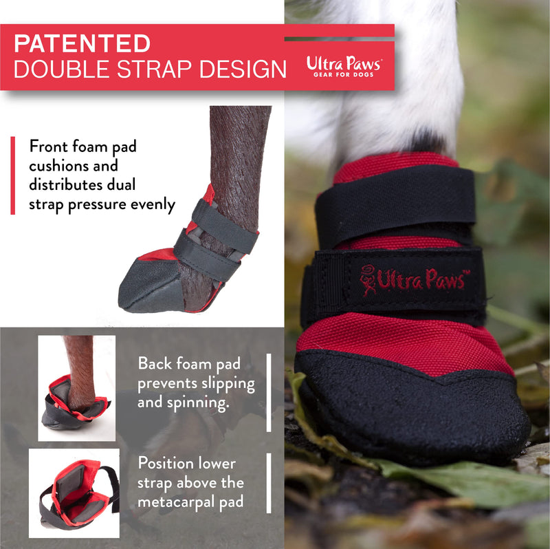 Ultra Paws Rugged Dog Boots & Paw Protectors for Small, Medium and Large Dogs (Nonslip, Reinforced Sole Protection, Water Resistant, Adjustable Reflective Velcro Strips) Size 8 (L) Orange - BeesActive Australia