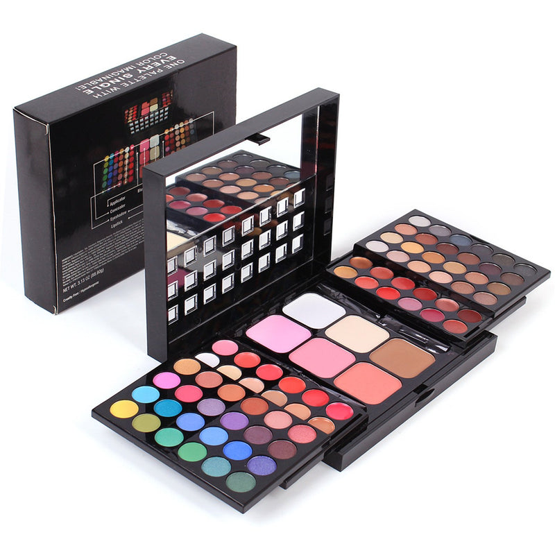 FantasyDay Pro Makeup Gift Set All in One Makeup Kit Cosmetic Contouring Kit 78 Colors Eyeshadow Palette with Face Blush, Lipgloss, Concealer and Eyeshadow Brushes- Ideal Holiday Gift Set #2 - BeesActive Australia