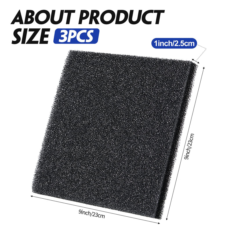 3 Pieces Aquarium Sponge Filter Bio Sponge Filter Pad Cut to Fit Foam for Aquarium Fish Tank Open Cell Foam Sheet Filter Foam Sponges - BeesActive Australia