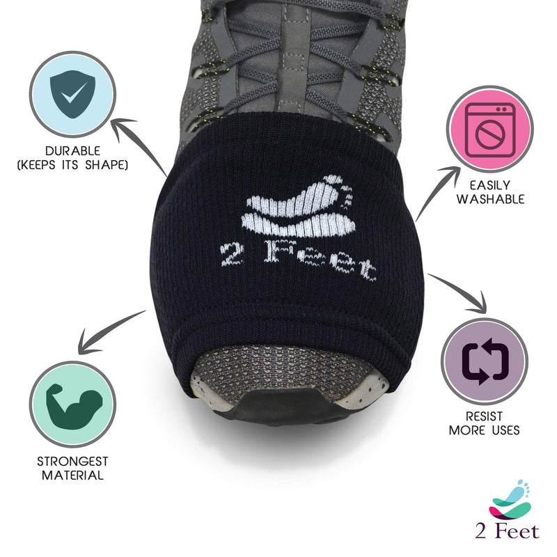 2 FEET Socks for Dancing on Smooth Floors, Dance Socks Over Sneakers, Smooth Pivots and Turns on Wood Floors, 1 Pair Pack Black - BeesActive Australia