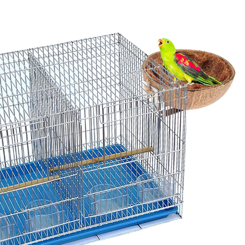 Tfwadmx Bird Nests Natural Coconut Shell Bird Breeding Hatching Nest Parrot Nesting Box Cage Hatch House Hut Cave Parrot Cage Accessories Toys for Budgie Parakeet Cockatiel Parakeet 1PCS - BeesActive Australia