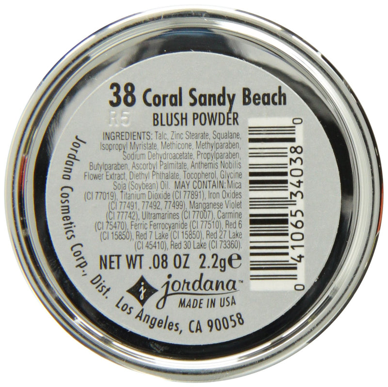 Jordana Powder Blush Pot 38 Coral Sandy Beach - BeesActive Australia