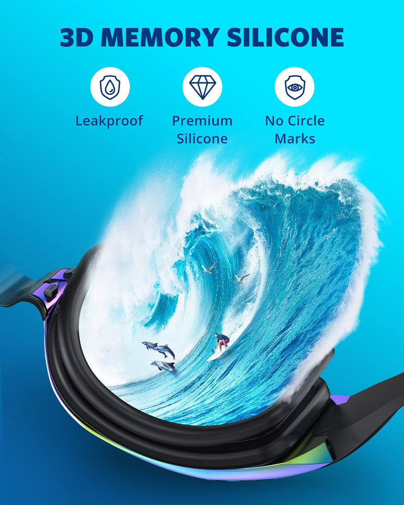 Aegend Swim Goggles, Swimming Goggles No Leaking Full Protection Adult Men Women Youth Aqua - BeesActive Australia
