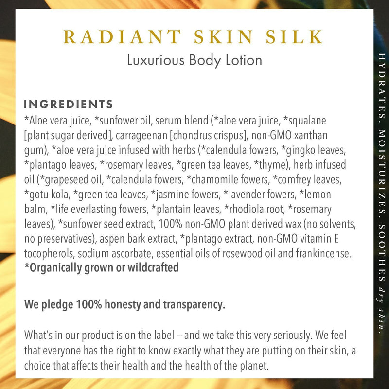 Annmarie Skin Care Radiant Skin Silk - Luxurious Body Lotion with Chamomile, Green Tea + Sunflower Seed Oil (100 Milliliters, 3.4 Fluid Ounces) - BeesActive Australia