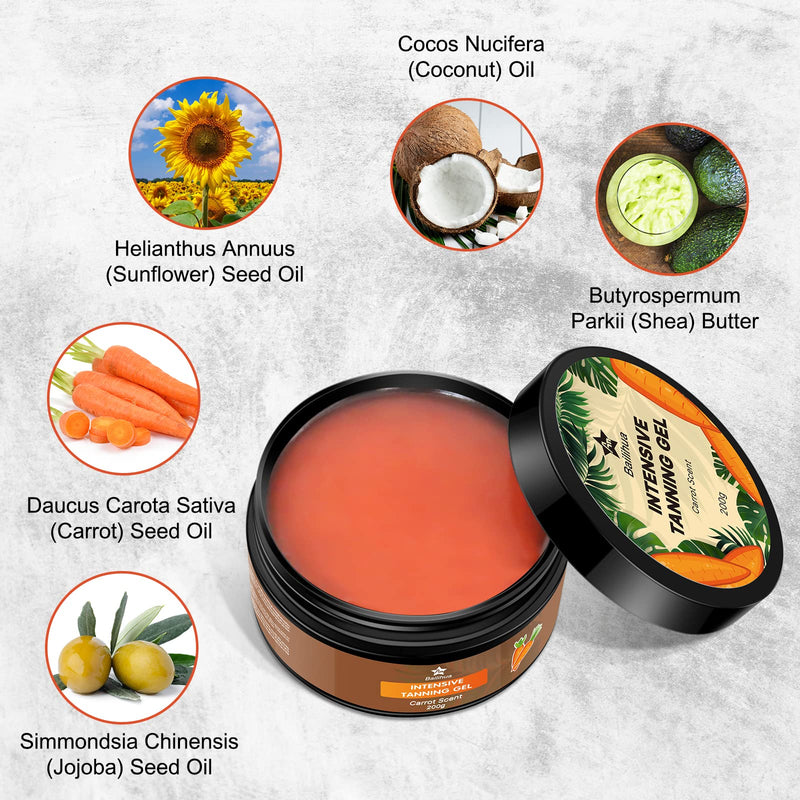 Tanning Accelerator Tanning Gel Accelerator Cream Tanning Accelerator for Sun (carrot) carrot - BeesActive Australia