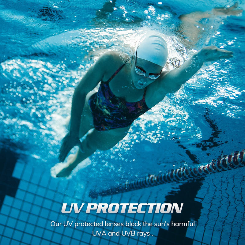 Portzon Swimming Goggles Anti Fog Swimming Goggles Clear No Leaking - BeesActive Australia