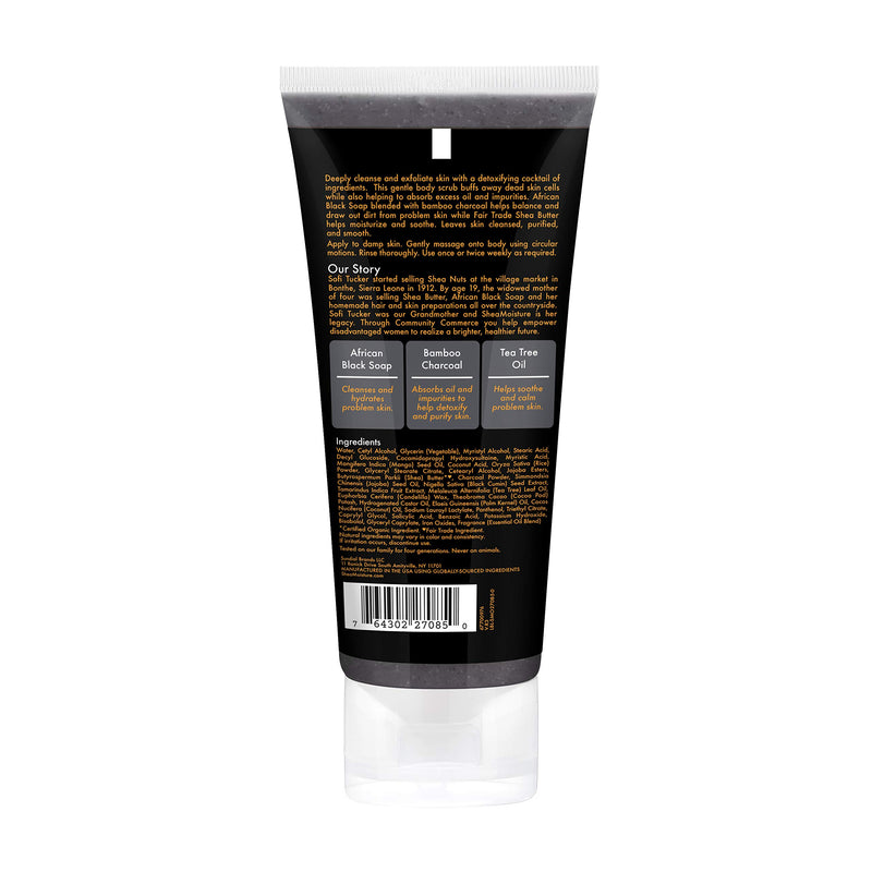 SheaMoisture African black soap bamboo charcoal body scrub exfoliate, 6 Ounce - BeesActive Australia