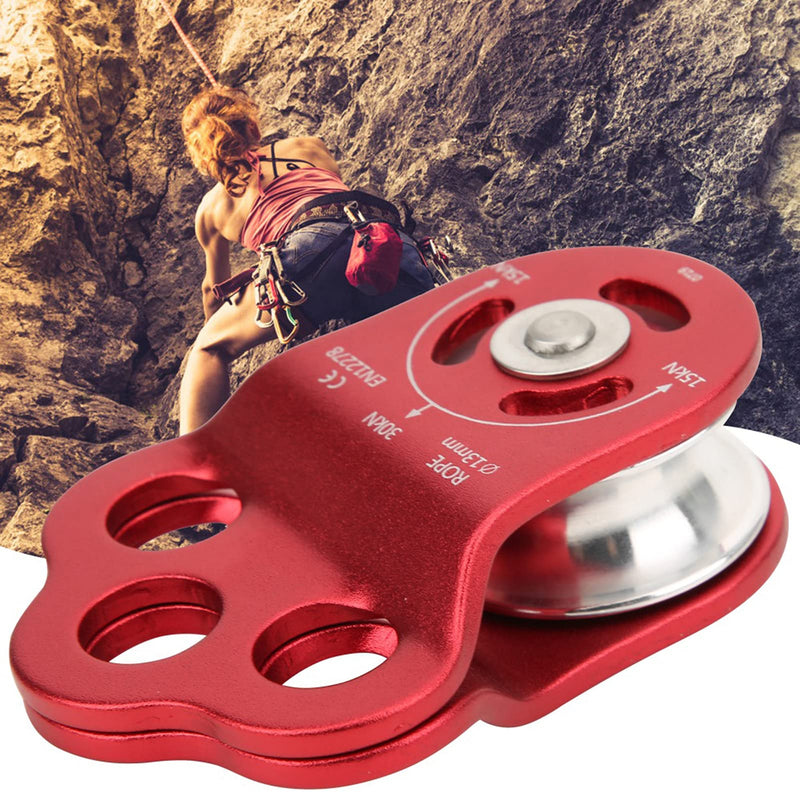 Durable Climbing Single Pulley Climbing Bearing Single Pulley Aviation Aluminum Climbing Three Hole Pulley Outdoor Smooth Sturdy for Prompt Drop - BeesActive Australia