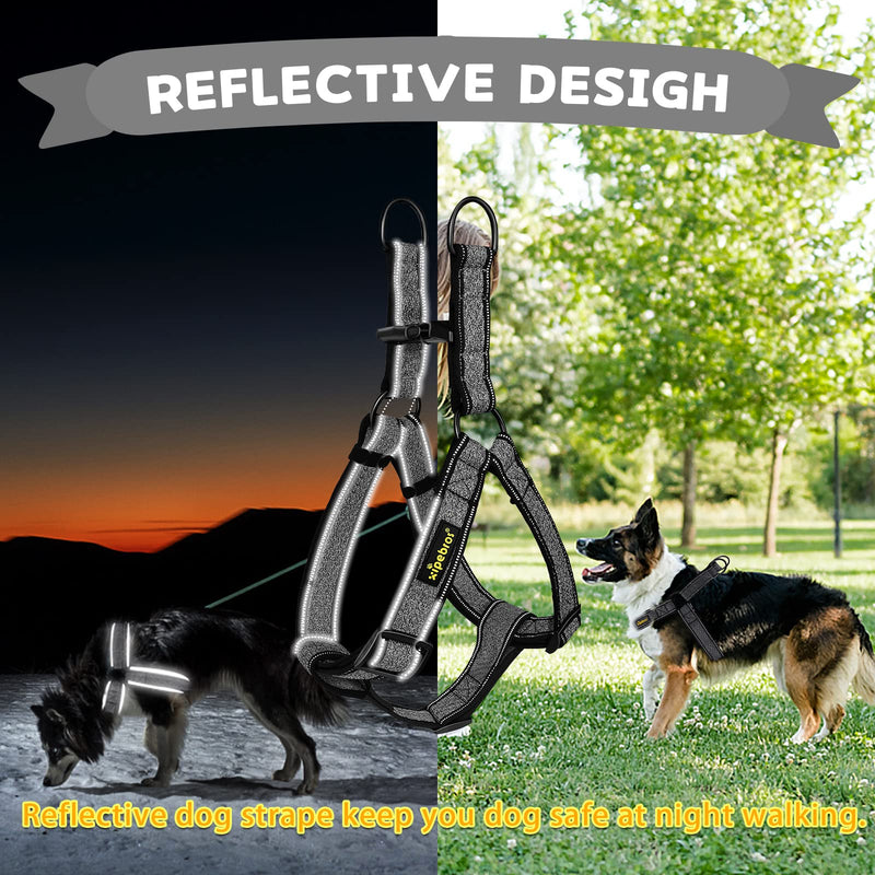 Xipebros Dog Harness , No Pull Dog Harness with Reflective Adjustable,Stops Pets from Pulling and Choking On Walks,Dog Harness for Small/Medium/Large Black XL - BeesActive Australia