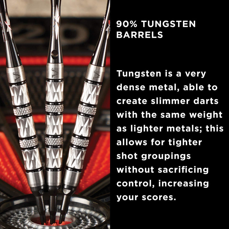 Viper Diamond 90% Tungsten Soft Tip Darts with Storage/Travel Case 16-Gram Black Rings and Flights - BeesActive Australia