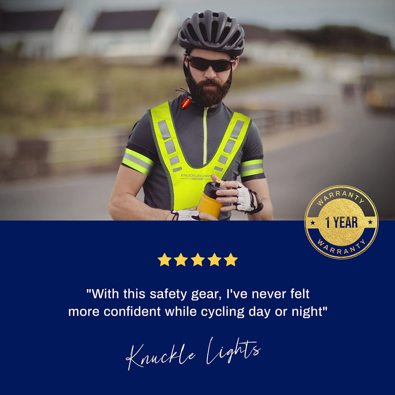 Reflective Running Gear Safety Bundle - Reflective Vest + LED Safety Light (2 Pack) + Reflective Bands | Running Accessories, Cycling, Hiking and Reflective Walking Gear for All Outdoor Adventures - BeesActive Australia