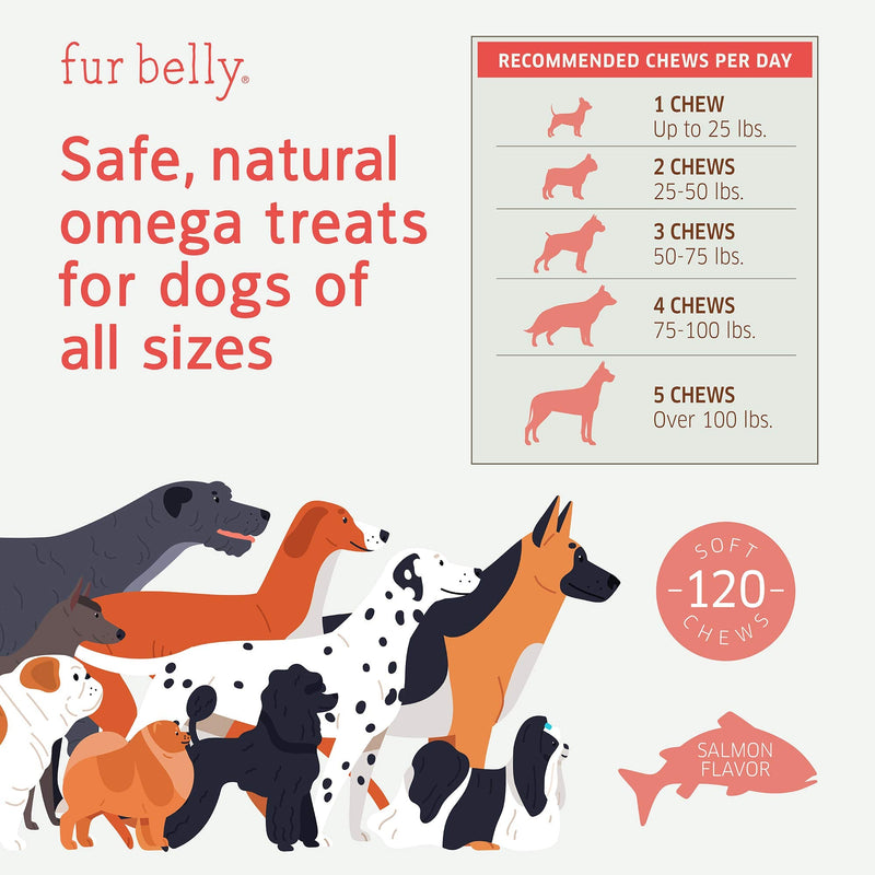 Salmon Oil for Dogs - Wild Alaskan Fish Oil for Dogs - Omega 3 for Dogs - Itch Relief for Dogs - Dog Joint Health - Dog Allergy Relief- Dog Itch Relief - 120 Dog Fish Oil Soft Chews - BeesActive Australia