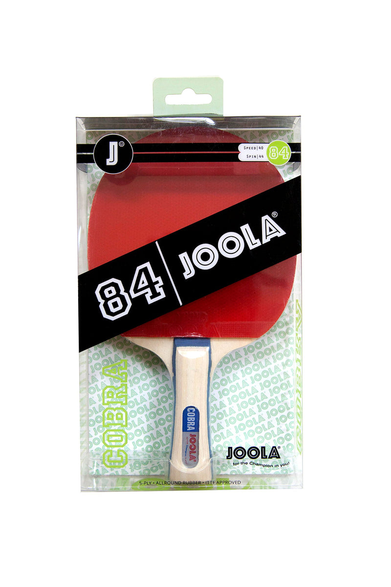 [AUSTRALIA] - JOOLA Cobra Recreational Ping Pong Paddle - ITTF Approved Table Tennis Rubber - JOOLA Technology Ensures Ideal Ball Control and Spin - Table Tennis Racket for All Skill Levels - Flared Handle Grip 