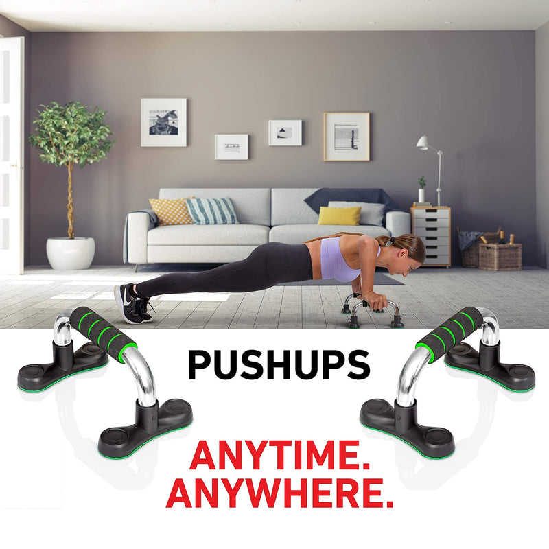 Mazzello Steel Push Up Handles for Floor - Push Up Stands Strength Training - Lightweight 1.3 lbs - Non-Slip Floor Exercise Equipment for Men and Women - Push up Bars to Take Anywhere - BeesActive Australia